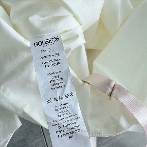 House of CB Chambery White Backless Ruched Mini Dress • NWT • Size S Open Back - Picture 13 of 16